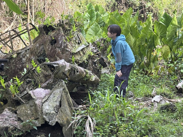 Anime Film Peleliu -Rakuen no Guernica- Peleliu Island, Type 0 Fighter Model 52 Remains Photo
