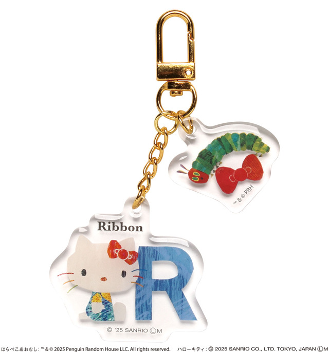 Hello Kitty x The Very Hungry Caterpillar Twin Acrylic Keyholders Ribbon