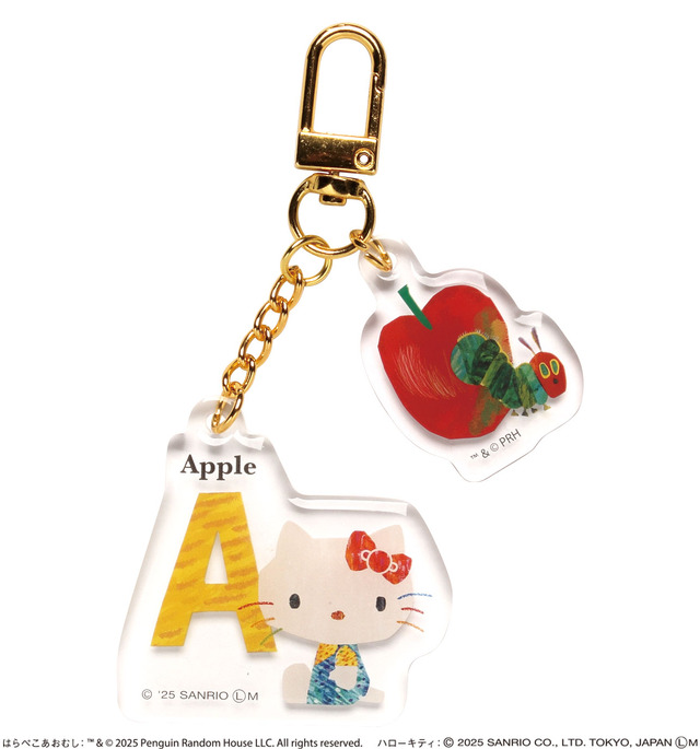 Hello Kitty x The Very Hungry Caterpillar Twin Acrylic Keyholders Apple