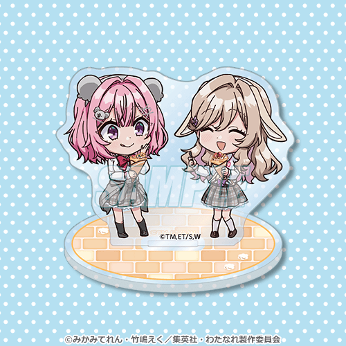Kujibikido "Watashi ga Koibito ni Nareru Wake Nai Jan, Muri Muri! (Muri Janakatta!?)" Lottery B Prize: Mini Character Pair Acrylic Stand Renako & Ajisai