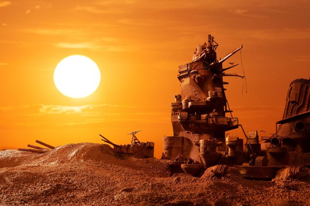 Reproducing a famous scene from 'Uchuu Senkan Yamato': 'Kuchihateta Senkan Yamato' (by Yamada Takuji)