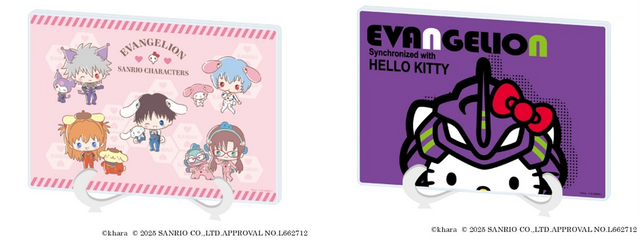 Evangelion x Sanrio Characters Acrylic Art Board