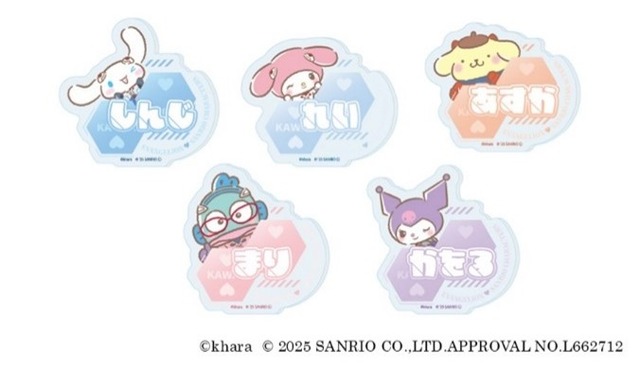 Evangelion x Sanrio Characters Trading O-namae Acrylic Badge