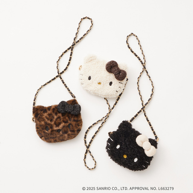 Hello Kitty Face-shaped 2-Way Fluffy Mini Shoulder Bag