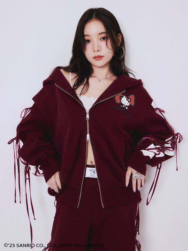 HELLO KITTY Lace-Up Hoodie
