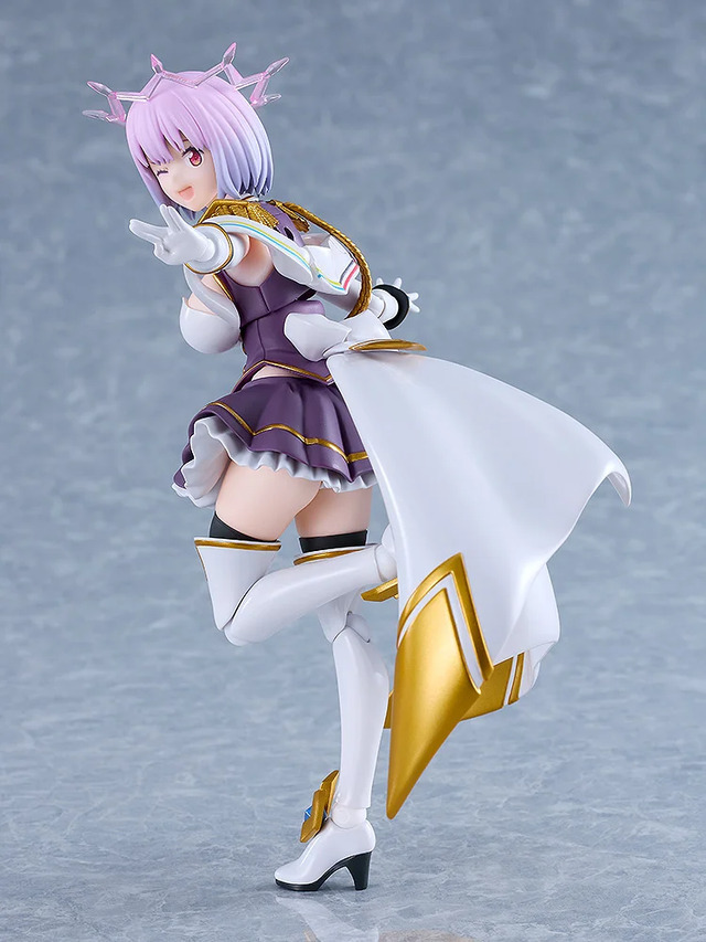 Shinjo Akane (New Order) figma from a low angle, showing off her full costume and stance.