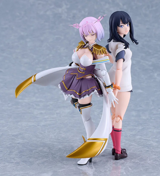 Shinjo Akane (New Order) figma in a different dynamic pose, perhaps jumping or attacking.