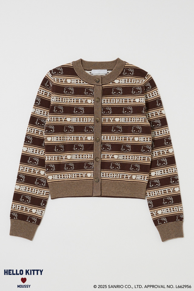 HELLO KITTY×MOUSSY「HELLO KITTY RETRO STRIPE CD　BROWN」（C）25 SANRIO CO., LTD. APPR. NO. L662956