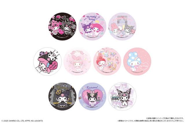 My Melody & Kuromi Manmaru-yaki 10 types of included stickers