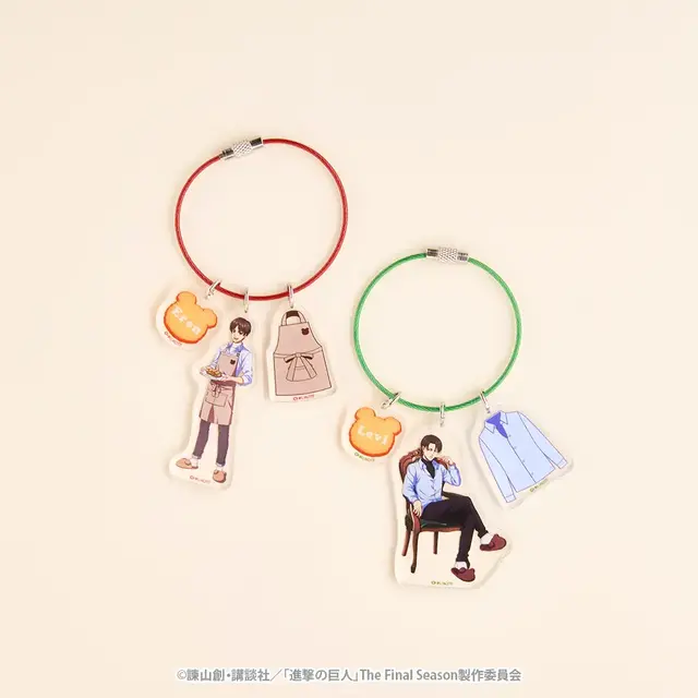 3 o’clock "Shingeki no Kyojin Wire Acrylic Keyring (Eren/Levi)" (C) Isayama Hajime, Kodansha/Shingeki no Kyojin The Final Season Production Committee