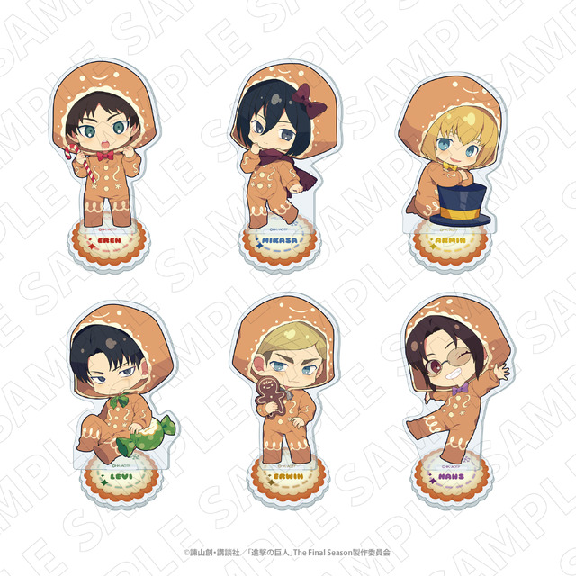 3 o’clock "Mini Character BIG Acrylic Stand (Eren/Mikasa/Armin/Levi/Erwin/Hange)" (C) Isayama Hajime, Kodansha/Shingeki no Kyojin The Final Season Production Committee
