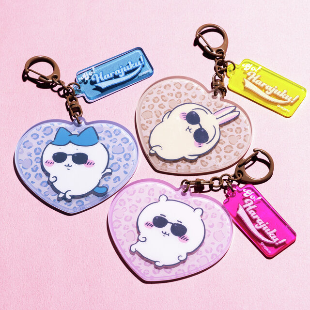 Go! HARAJUKU Acrylic Keychain featuring Chiikawa characters.
