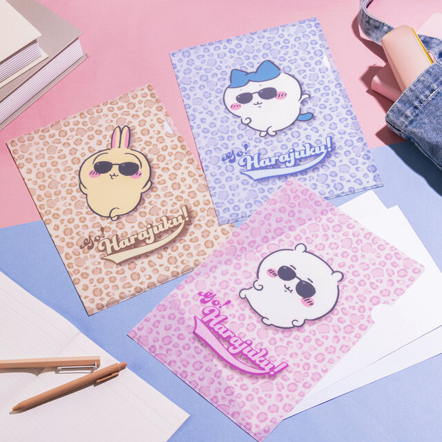 Go! HARAJUKU Clear File featuring Chiikawa characters.
