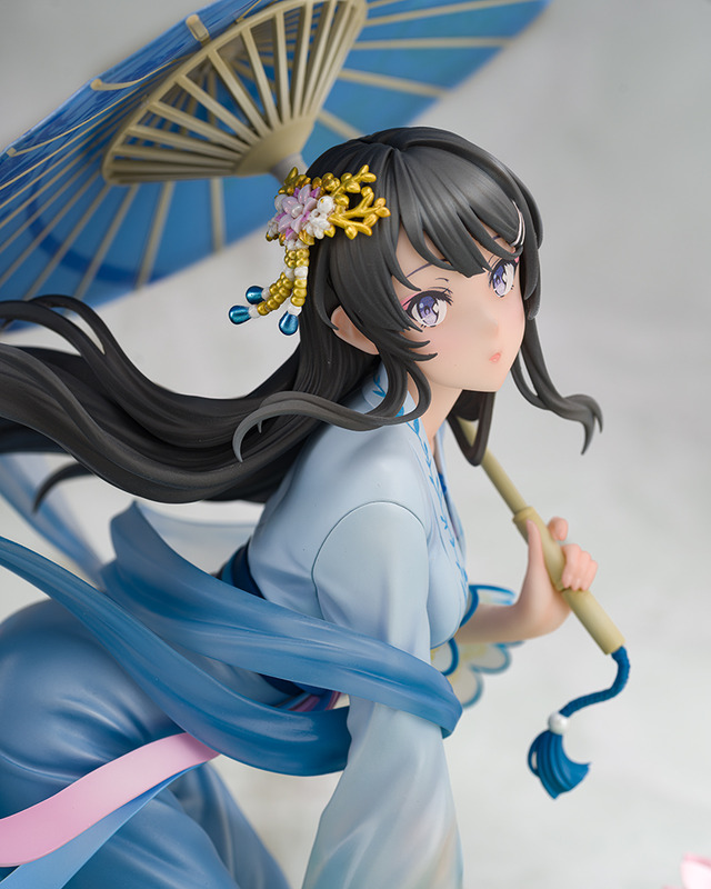 Close-up of Sakurajima Mai Hanfu ver. figure's elegant face