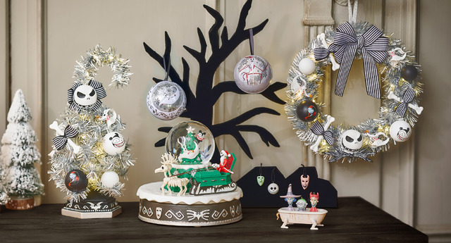 Christmas items inspired by *Tim Burton's The Nightmare Before Christmas*.