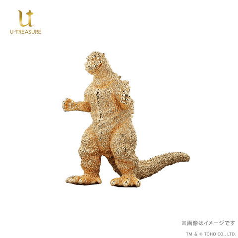 Limited 100-Piece Gojira (1954) Mini Figure Gold Model (K18 Yellow Gold)