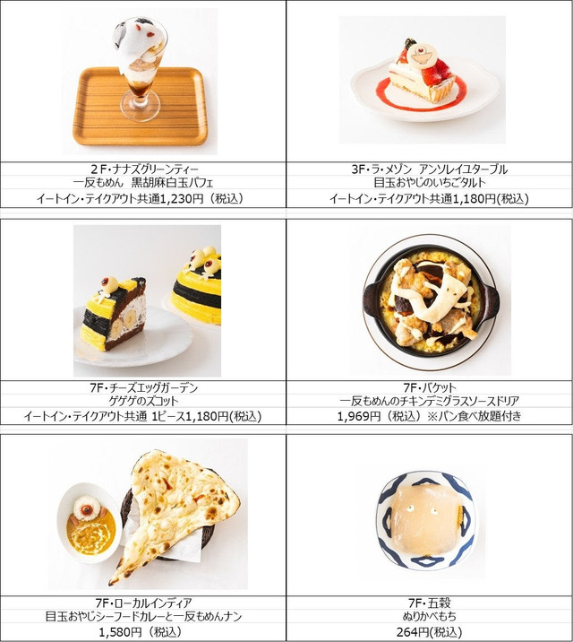 Chofu PARCO 'Gegege no PARCO' collaboration menu at in-store restaurants and cafes (C) Mizuki Pro