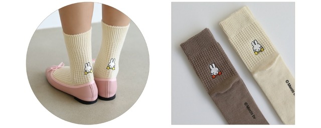 Miffy and Kutsushitaya Collaboration Socks