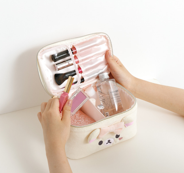 Various items from the Makeup Rilakkuma collection.