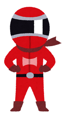 Sentai Character (Red) 'Irasutoya'