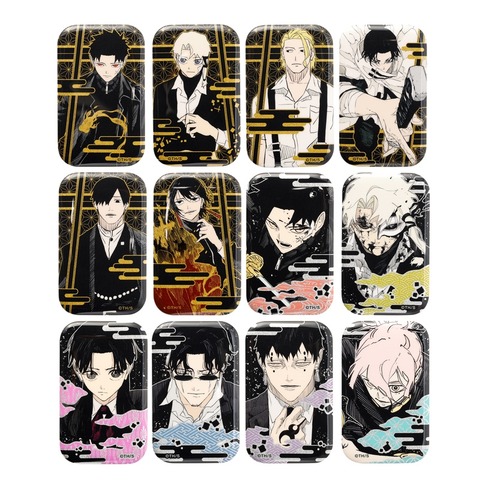 Kagurabachi Maki-e Style Square Can Badge Collection Vol. 1 (12 types in total / 1 random type included)