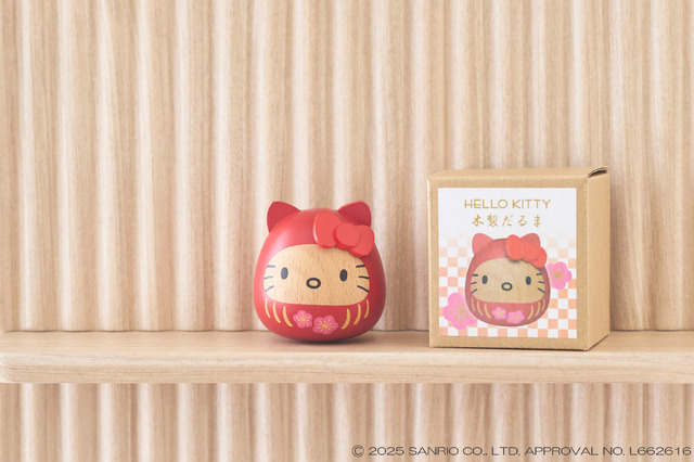 Hello Kitty Wooden Daruma