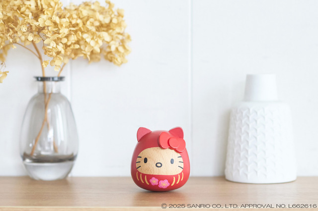 Hello Kitty Wooden Daruma