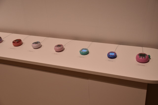 Modern Tamagotchi models on display