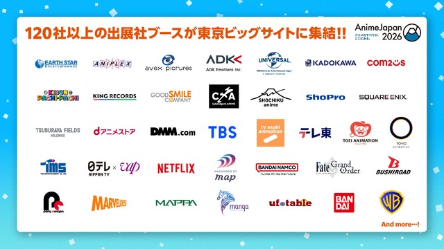 AnimeJapan 2026 Exhibitors
