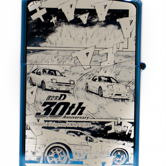 Initial D Special Specification Zippo 30th Anniversary Model Blue Titanium Version