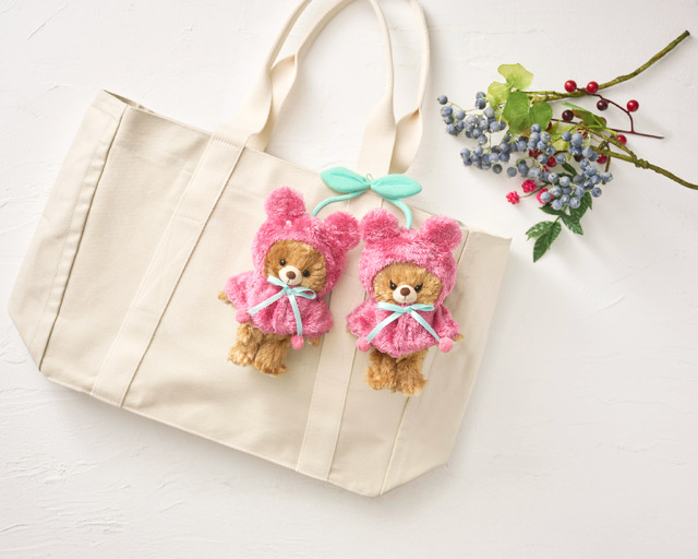 UniBEARsity plush keychain exclusive poncho (cherry) 3,300 yen