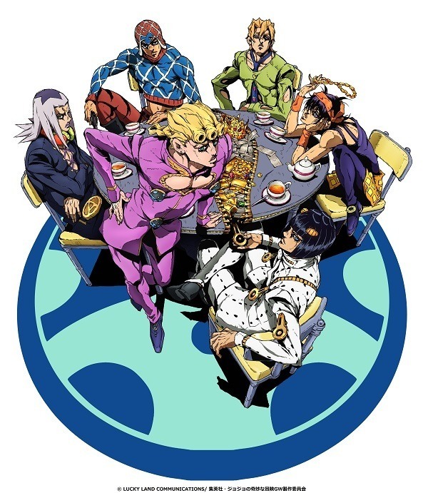 TV Anime JoJo no Kimyou na Bouken: Ougon no Kaze Key Visual
