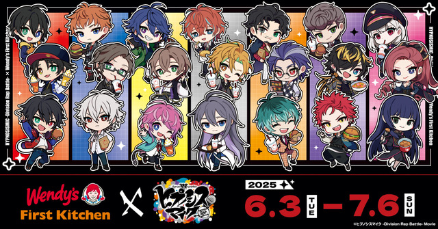 Hypnosis Mic -Division Rap Battle- x Wendy’s First Kitchen! Yamada Ichiro, Aohitsugi Samatoki, Nunode Sasara & Others Turn into Mini Chara ♪