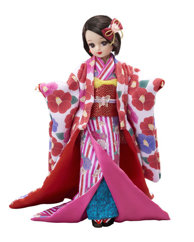 Adult ‘Rikachan’ Wearing a Kimono, The Beauty of Blooming Camellias… Puremiamu Rika Kimono Wa Tsubaki Expresses Retro Modern