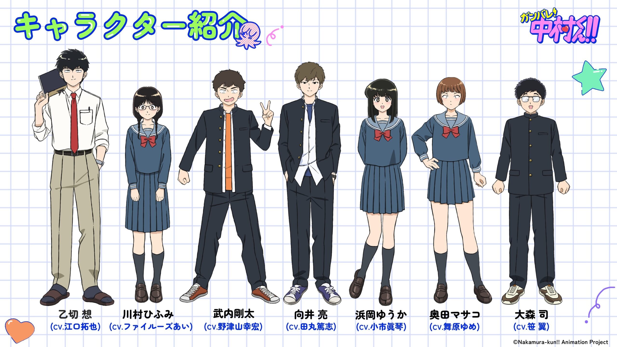 Additional Cast for ‘Ganbare! Nakamura-kun!!’ Announced