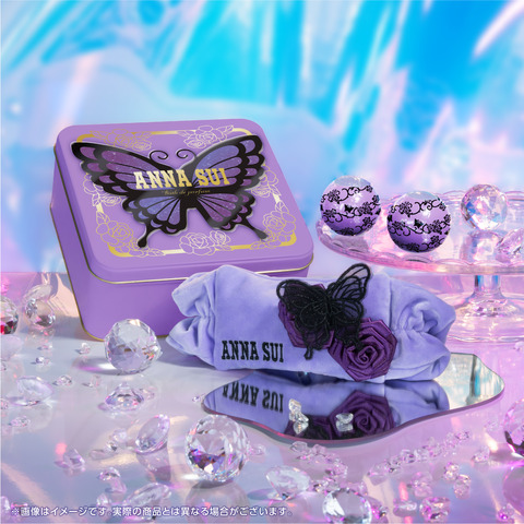 ANNA SUI Bikkuratamago Bath Ball: Sparkling, Heart-Fluttering MAX! Supervised by Ms. Anna Sui, Tea Rose Scent & Limited Hair Band Set Also Available