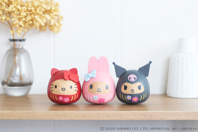 【Long-Awaited Restock!】”Sanrio” Hello Kitty, My Melody, and Kuromi Daruma for Boosting Your Luck! An Adorable Fortune Item with a Round, Cute Form is Here