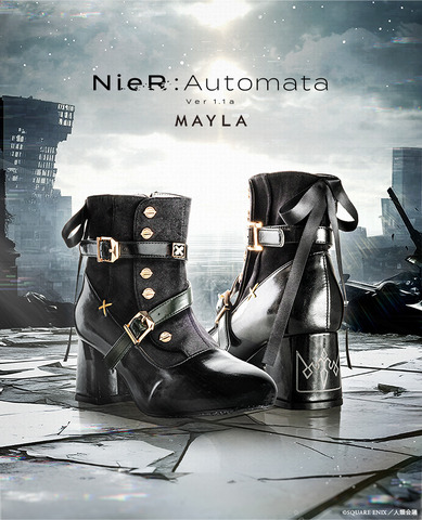 “NieR:Automata” 9S-inspired “You can call me Nines♪” MAYLA Short Boots Released & 2B Pumps Also Available