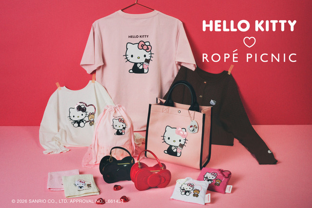 Hello Kitty and a Sweet Valentine’s ♪ “ROPE’ PICNIC” Collaboration Items Full of Chocolate and Hearts Now Available