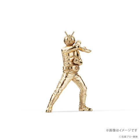 Kamen Rider Old No.1 and Old No.2 Get Golden Mini Figures, Shocker Combatant (Skeleton) in Silver from U-Treasure