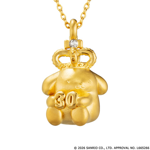 Pompompurin Wears a Crown in Pure Gold Jewelry for 30th Anniversary – Priced at 274,780 Yen