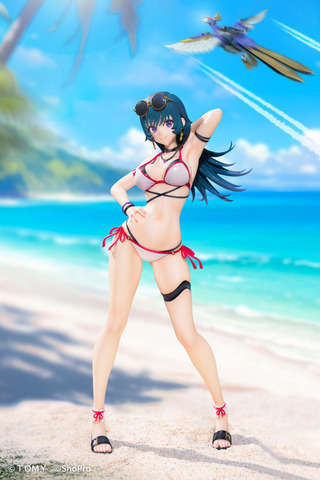 Zoids Genesis’ Kotona Elegance Gets a Swimsuit Figure in the Reiwa Era! Fan and Base Inspired by Her Rainbow Shark