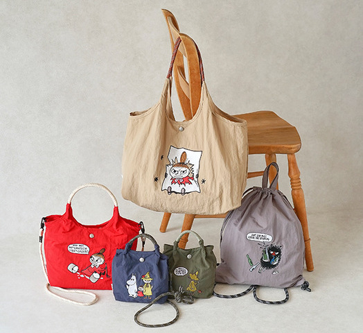 Moomin, Little My, and Snufkin Embroidery Insulated Tote Bag Now Available