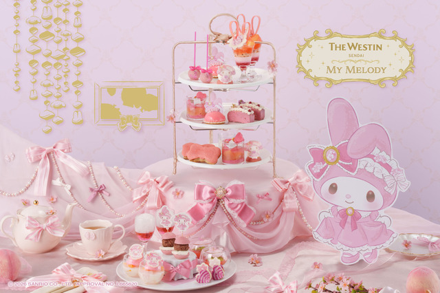 My Melody Peach Tea Party Debuts at Westin Hotel Sendai This Summer