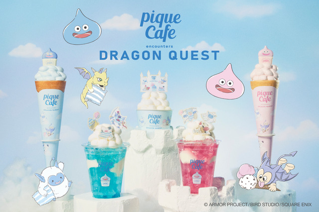 Dragon Quest x Gelato Pique Cafe Collaboration: Fluffy Slime Sweets and Sky-Themed Treats Arrive August 7