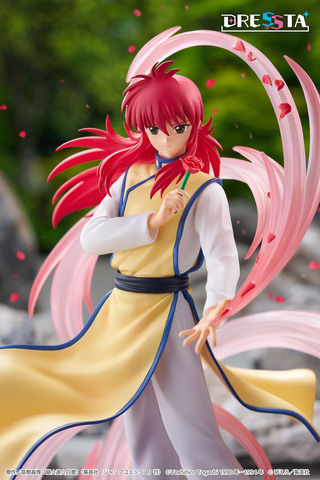 Kurama from Yu Yu Hakusho Gets Elegant DRESSTA Figure with Rose Petal Attack