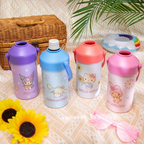Sun-Tanned Sanrio Characters Star in New Insulated Bottle Holders for Summer