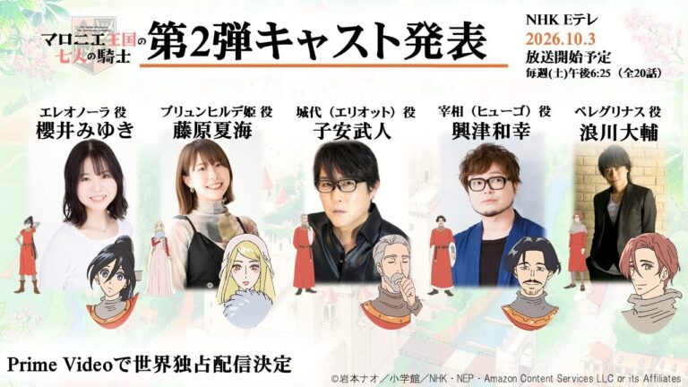 Marronnier Oukoku no Shichinin no Kishi Reveals Additional Cast, Opening Theme, Second Promo