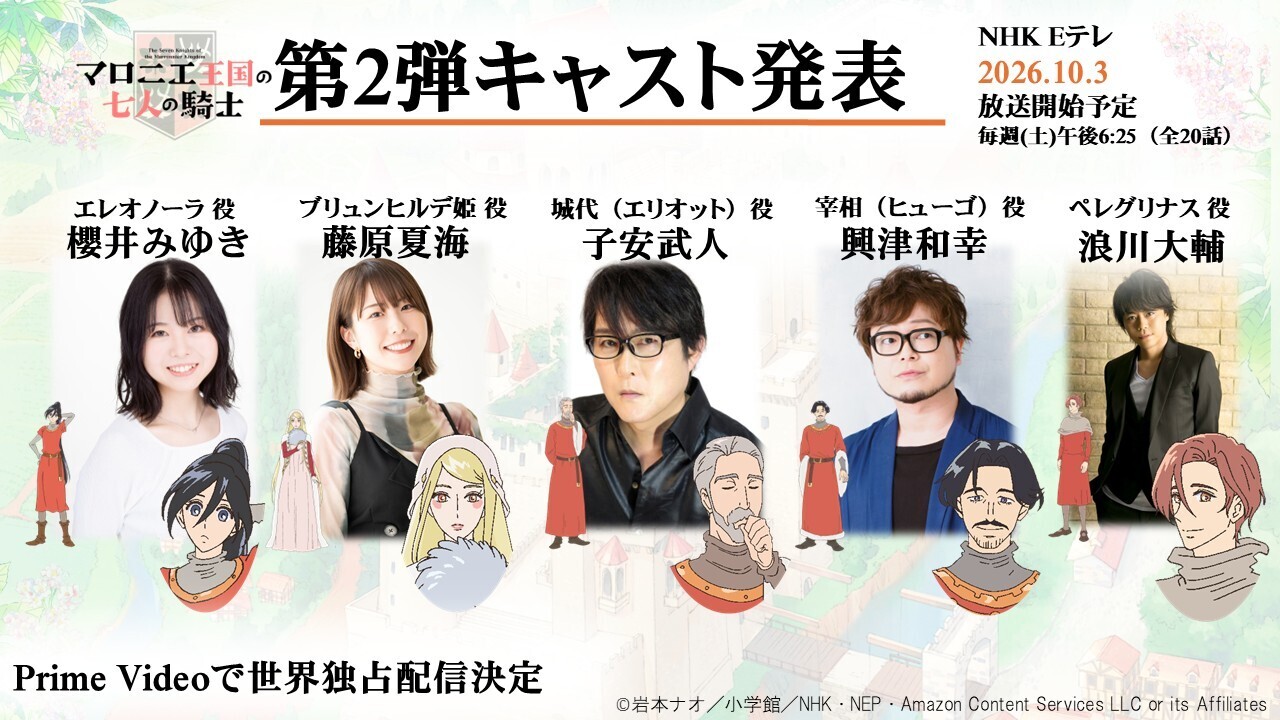 Marronnier Oukoku no Shichinin no Kishi Reveals Additional Cast, Opening Theme, Second Promo