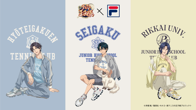 New Prince of Tennis x FILA T-Shirts for Echizen, Atobe, Yukimura Launch September 25